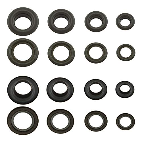 GETMORE Parts Ösen mit Gegenscheiben, Messing-Ösen, Metallöse, Rundöse mit Scheibe, Messing, rostfrei (schwarz, 7 mm) von GETMORE Parts