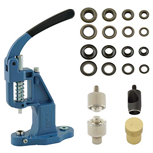 GETMORE Parts Ösenpresse + Ösenwerkzeug + Lochwerkzeug + 100 Ösen, Messing, rostfrei - antik, 12 mm von GETMORE Parts