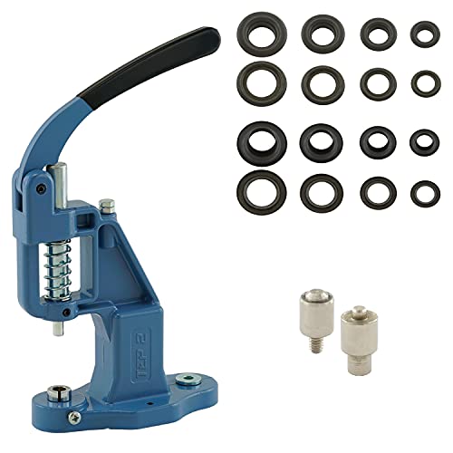 GETMORE Parts Ösenpresse Set TEP-2 inkl. Ösenwerkzeug + 100 Ösen Messing rostfrei | Metallösen anbringen | Ösen für Stoff Leder Filz Kleidung | Stoffösen für Baumwolle usw.- schwarz, 5 mm GETMORE Parts Ösenpresse Set TEP-2 inkl. Ösenwerkzeug + 100 Ösen Messing rostfrei | Metallösen anbringen | Ösen für Stoff Leder Filz Kleidung | Stoffösen für Baumwolle usw.- schwarz, 5 mm von GETMORE Parts