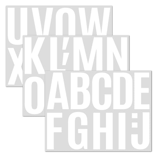 GETRICH 15 Blätter Selbstklebende Buchstaben Aufkleber Große, 4 Zoll Klebebuchstaben Wetterfest Vinyl Alphabet Aufkleber Buchstaben Sticker Buchstaben zum Aufkleben für Poster Autos Briefkästen-2 von GETRICH