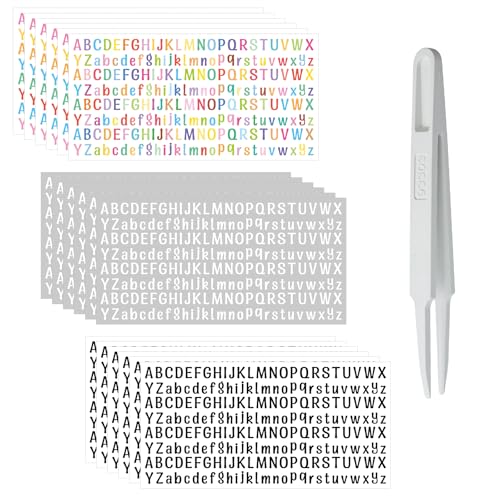 GETRICH 18 Blätter Selbstklebende Buchstaben Aufkleber, 3 Farbe Klebebuchstaben Wetterfest mit Pinzette Vinyl Alphabet Aufkleber Buchstaben Sticker Buchstaben zum Aufkleben für Scrapbooking Grußkarten GETRICH 18 Blätter Selbstklebende Buchstaben Aufkleber, 3 Farbe Klebebuchstaben Wetterfest mit Pinzette Vinyl Alphabet Aufkleber Buchstaben Sticker Buchstaben zum Aufkleben für Scrapbooking Grußkarten von GETRICH