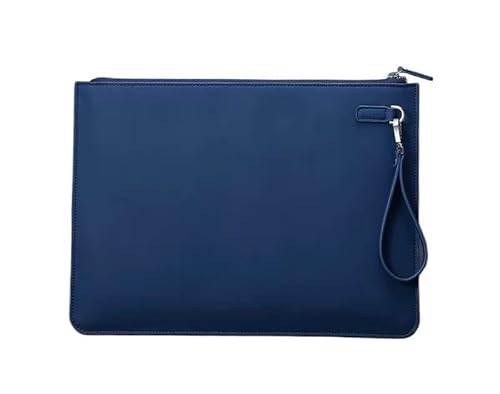 Aktenordner, Lederumschlaghülle A4 Lederdokumententasche Business-Aktentasche Vertragsaufbewahrungstasche for (250 x 345 mm)(Blue) von GETSTREE