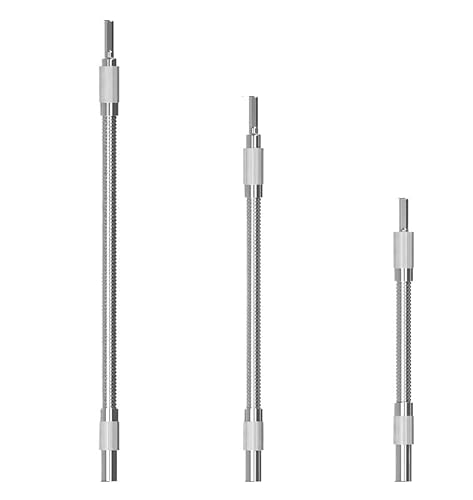 Flexible Bohrerverlängerung, Schraubendreher-Flex-Bohrerhalter, Sechskantschaftspitze, weich, for elektrischen Schraubendreher, Schlangenadapter, magnetisch verbinden, 3 Stück (Farbe: Silber), 1 Set von GETSTREE