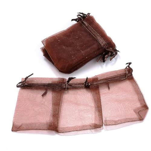 GETSTREE Kleine Kordelzugbeutel, 100 Stück, Schmuckverpackung, 7 x 9 cm, Organzabeutel, Aufbewahrung, Make-up, Hochzeit, Kordelzugbeutel, Kaffee GETSTREE Kleine Kordelzugbeutel, 100 Stück, Schmuckverpackung, 7 x 9 cm, Organzabeutel, Aufbewahrung, Make-up, Hochzeit, Kordelzugbeutel, Kaffee von GETSTREE