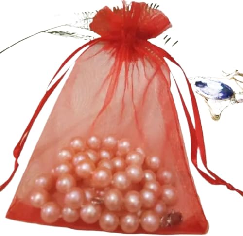 GETSTREE Kleine Kordelzugbeutel, 100 Stück, ziehbarer Organzabeutel, Kordelzugbeutel, for Hochzeiten, Geburtstage, Partys, Schmuckverpackungen, Displaybeutel, Aufbewahrungsbeutel, Rot, 7 x 9 cm GETSTREE Kleine Kordelzugbeutel, 100 Stück, ziehbarer Organzabeutel, Kordelzugbeutel, for Hochzeiten, Geburtstage, Partys, Schmuckverpackungen, Displaybeutel, Aufbewahrungsbeutel, Rot, 7 x 9 cm von GETSTREE
