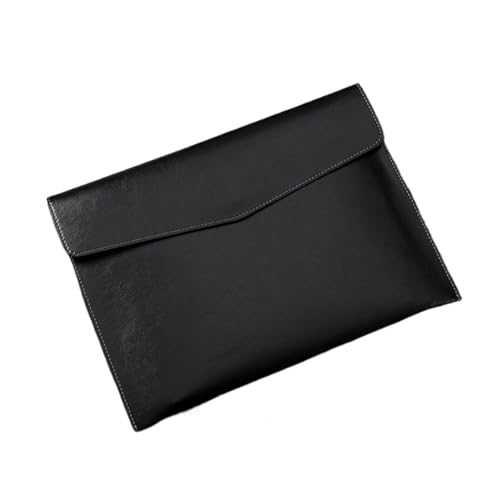 Halter-Aktenordner, Lederumschlaghülle, Geschäfts- und Büro-Aktentasche, Leder-Aktentasche, Aktenaufbewahrungstasche, 33 x 24,3 cm(Black) von GETSTREE