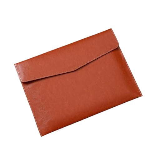 Halter-Aktenordner, Lederumschlaghülle, Geschäfts- und Büro-Aktentasche, Leder-Aktentasche, Aktenaufbewahrungstasche, 33 x 24,3 cm(Brown) von GETSTREE