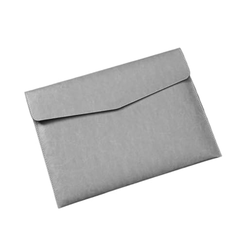 Halter-Aktenordner, Lederumschlaghülle, Geschäfts- und Büro-Aktentasche, Leder-Aktentasche, Aktenaufbewahrungstasche, 33 x 24,3 cm(Grey) von GETSTREE