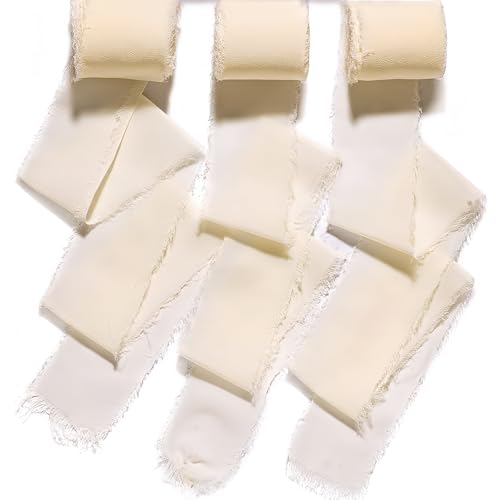 3 Rollen Seidenband 2.5*6.4 cm Gesamtlänge 19 m Handgefertigt Dekoband Schleifenband Dekoband Taufe Festival Chiffonband Schleifenband Breit Hochzeit Fransenband für Hochzeitseinladungen Brautsträuße 3 Rollen Seidenband 2.5*6.4 cm Gesamtlänge 19 m Handgefertigt Dekoband Schleifenband Dekoband Taufe Festival Chiffonband Schleifenband Breit Hochzeit Fransenband für Hochzeitseinladungen Brautsträuße von GEXINKEJI
