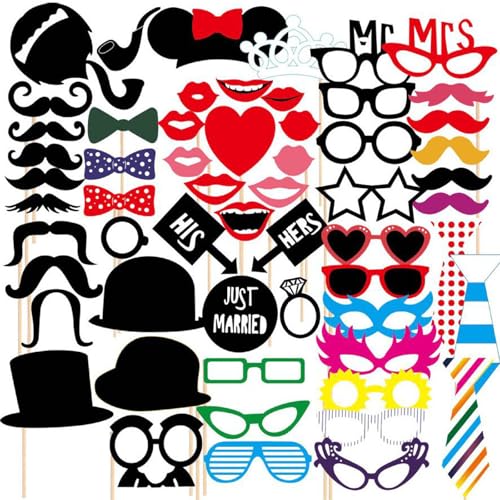 58 Stück Foto Requisiten Fotobox Accessoires Fotowand Party Party Deko Hochzeit Foto Requisiten Photobooth Props Geeignet für Dekoration Geburtstag Fotobox Hochzeit Prom Night 58 Stück Foto Requisiten Fotobox Accessoires Fotowand Party Party Deko Hochzeit Foto Requisiten Photobooth Props Geeignet für Dekoration Geburtstag Fotobox Hochzeit Prom Night von GEXINKEJI