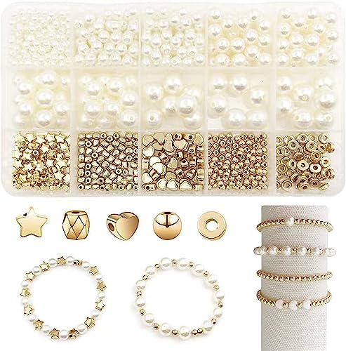 720 Stück Perlen Set Weiße Perlen zum Auffädeln Perlen set Armbänder Schmuck Basteln Erwachsene Schmuck DIY Geeignet für Schmuck Selber Machen set Erwachsene WeihnachtenParty OsternSchmuckherstellung 720 Stück Perlen Set Weiße Perlen zum Auffädeln Perlen set Armbänder Schmuck Basteln Erwachsene Schmuck DIY Geeignet für Schmuck Selber Machen set Erwachsene WeihnachtenParty OsternSchmuckherstellung von GEXINKEJI