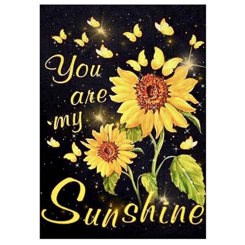 GEXINKEJI 5d Diamant Painting Sonnenblumen Geschenke Erwachsene Diamond Painting Kit Diamond Painting Bilder Diy Diamond Painting Geeignet für Möbel Wanddekoration 30 x 40 cm von GEXINKEJI