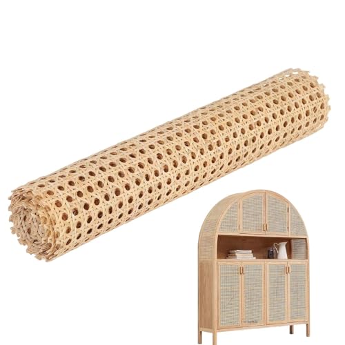 Gewebte Rattan Gurtband Rolle – Netzrolle für Möbel, Stühle, Kommode | Caning Material für Deckendekorationen, Flechtwerk und DIY-Projekte zu Hause, flexibles Schilfflechtband von GEneric