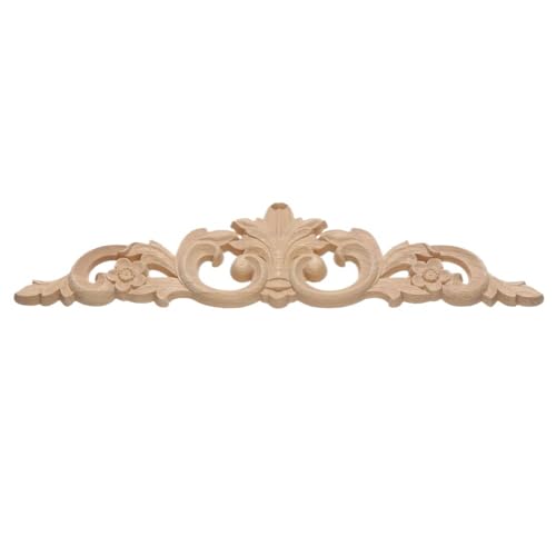 GFDSGRE Ornamente FüR MöBel Holzschnitzerei Dekoration Blumen Holz geschnitzt Holzfiguren Handwerk Ecke Applikationen Rahmen Wand Tür Möbel Holzornamente(1) von GFDSGRE