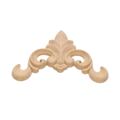 GFDSGRE Ornamente FüR MöBel Holzschnitzerei Dekoration Blumen Holz geschnitzt Holzfiguren Handwerk Ecke Applikationen Rahmen Wand Tür Möbel Holzornamente(10) von GFDSGRE