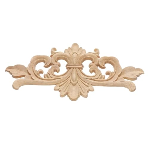 GFDSGRE Ornamente FüR MöBel Holzschnitzerei Dekoration Blumen Holz geschnitzt Holzfiguren Handwerk Ecke Applikationen Rahmen Wand Tür Möbel Holzornamente(13) von GFDSGRE