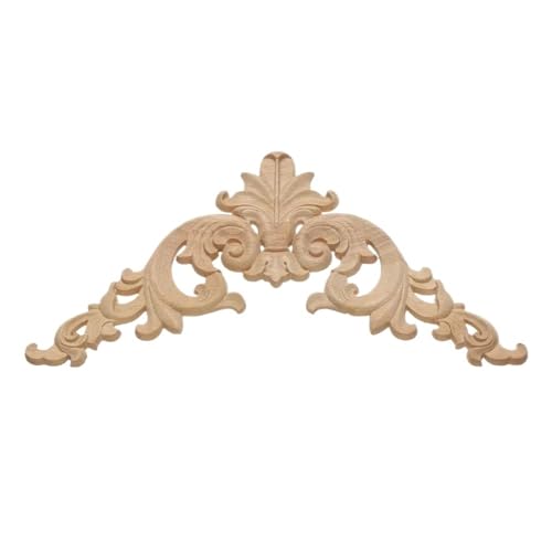 GFDSGRE Ornamente FüR MöBel Holzschnitzerei Dekoration Blumen Holz geschnitzt Holzfiguren Handwerk Ecke Applikationen Rahmen Wand Tür Möbel Holzornamente(4) von GFDSGRE