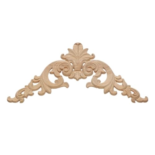 GFDSGRE Ornamente FüR MöBel Holzschnitzerei Dekoration Blumen Holz geschnitzt Holzfiguren Handwerk Ecke Applikationen Rahmen Wand Tür Möbel Holzornamente(5) von GFDSGRE