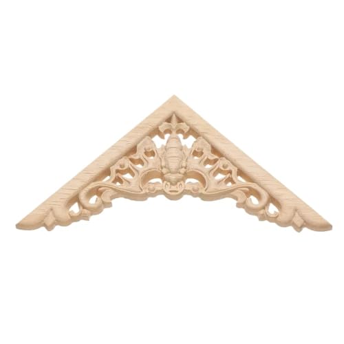 GFDSGRE Ornamente FüR MöBel Holzschnitzerei Dekoration Blumen Holz geschnitzt Holzfiguren Handwerk Ecke Applikationen Rahmen Wand Tür Möbel Holzornamente(6) von GFDSGRE