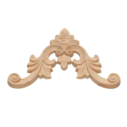 GFDSGRE Ornamente FüR MöBel Holzschnitzerei Dekoration Blumen Holz geschnitzt Holzfiguren Handwerk Ecke Applikationen Rahmen Wand Tür Möbel Holzornamente(8) von GFDSGRE