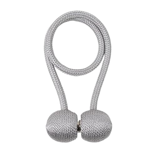 GFDSGRE Vorhang Raffhalter 2 STK Magnetische Perlenkugel-Vorhangschnallen Vorhang-Raffhalter Rücken Holdbacks Schnallenclips Vorhangstangen Dekorative Wohnaccessoires Raffhalter FüR VorhäNge(Grey) von GFDSGRE