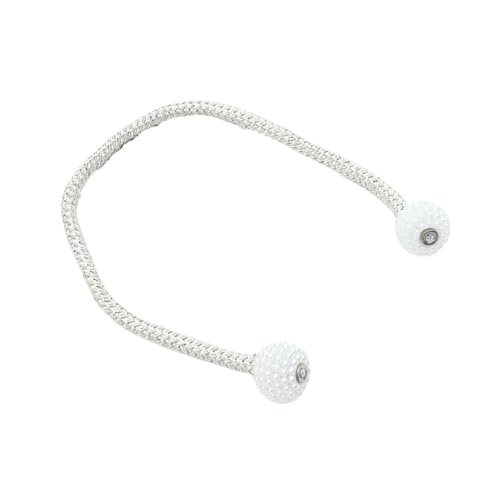 GFDSGRE Vorhang Raffhalter 2 Stück Magnete Vorhangklemmen Vorhanghalter Pompom Raffhalter Magnetclips Hängende Kugeln Raffhalter Wohnkultur Vorhangzubehör Raffhalter FüR VorhäNge(Off White) von GFDSGRE