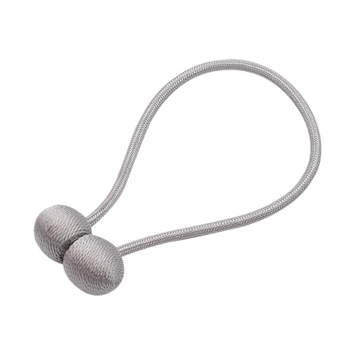 Vorhang Raffhalter 2 Pcs Perle Vorhang Magnetische Ball Krawatte Seil Zurück Holdbacks Schnalle Clips Zubehör Stangen Accessoires Haken Halter Home Dekorationen Raffhalter FüR VorhäNge(Light Grey) von GFDSGRE
