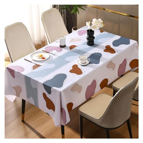 Tischdecke Rechteckiger Tisch, weiße Tischdecke, waschbar Polyester Hochzeitsbankett Schreibtischmatte(1,140x180cm) von GFHTRELY