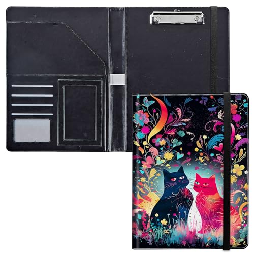 GFRGTFHYT Klemmbrett für Padfolio-Klemmbrett, Ordner, Portfolio, PU-Leder, Klemmbretter mit Aufbewahrungsabdeckung für Rechtsblockhalter, Briefgröße, A4, Schreibblock für Büro, Notizblock von GFRGTFHYT