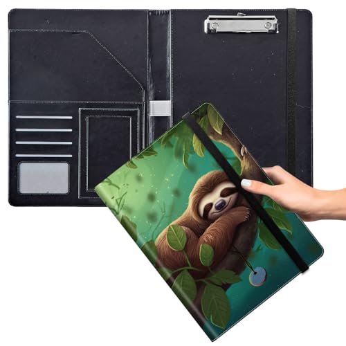 GFRGTFHYT Klemmbrett für Padfolio-Klemmbrett, Ordner, Portfolio, PU-Leder, Klemmbretter mit Aufbewahrungsabdeckung für Rechtsblockhalter, Briefgröße, A4, Schreibblock für Büro, Notizblock von GFRGTFHYT