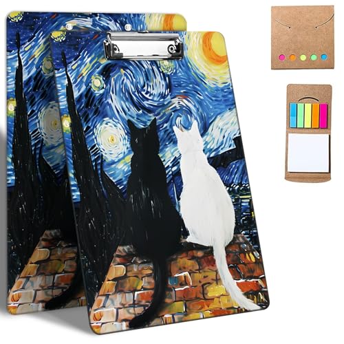 GFRGTFHYT Kunststoff-Klemmbretter, 22,9 x 32,5 cm, niedliches Klemmbrett mit flachem Profil, Metallclip, dekorative Klemmbretter, Stardard A4, Briefgröße für Klassenzimmer, Büro, Männer, Frauen GFRGTFHYT Kunststoff-Klemmbretter, 22,9 x 32,5 cm, niedliches Klemmbrett mit flachem Profil, Metallclip, dekorative Klemmbretter, Stardard A4, Briefgröße für Klassenzimmer, Büro, Männer, Frauen von GFRGTFHYT