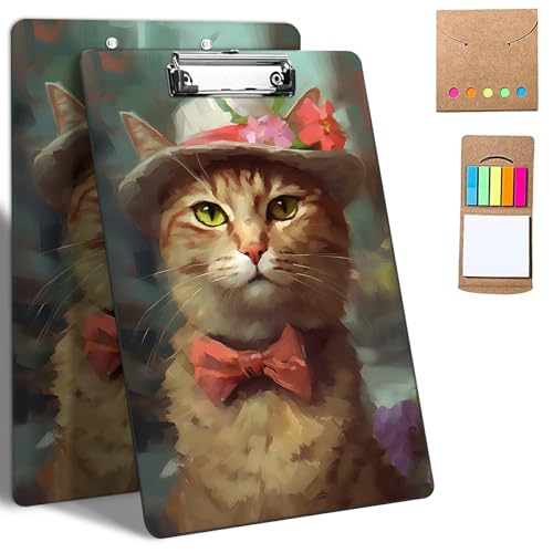 GFRGTFHYT Kunststoff-Klemmbretter, 9 x 12,5 cm Klemmbretter mit flachem Profil-Clip, niedliches Klemmbrett, A4, Briefgröße mit Notizen für Klassenzimmer, Büro, Studenten, Frauen, Kinder, Katzen GFRGTFHYT Kunststoff-Klemmbretter, 9 x 12,5 cm Klemmbretter mit flachem Profil-Clip, niedliches Klemmbrett, A4, Briefgröße mit Notizen für Klassenzimmer, Büro, Studenten, Frauen, Kinder, Katzen von GFRGTFHYT