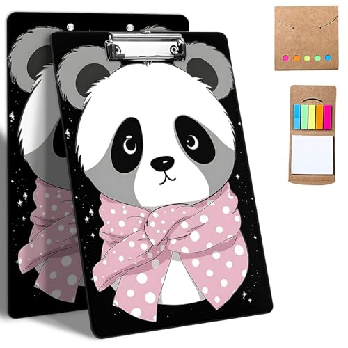 GFRGTFHYT Kunststoff-Klemmbretter, 9 x 12,5 cm Klemmbretter mit flachem Profil-Clip, niedliches Klemmbrett, A4, Briefgröße mit Notizen für Klassenzimmer, Büro, Studenten, Frauen, Kinder, kalter Panda GFRGTFHYT Kunststoff-Klemmbretter, 9 x 12,5 cm Klemmbretter mit flachem Profil-Clip, niedliches Klemmbrett, A4, Briefgröße mit Notizen für Klassenzimmer, Büro, Studenten, Frauen, Kinder, kalter Panda von GFRGTFHYT