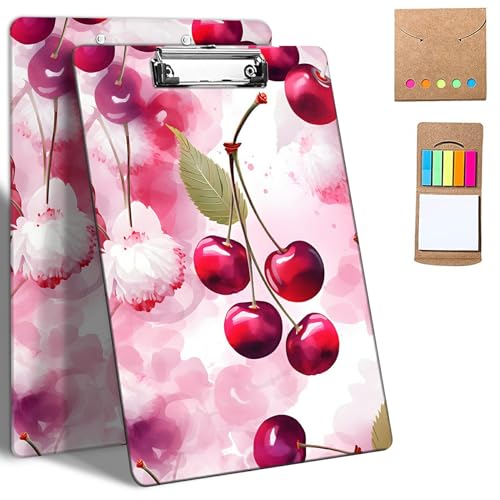 GFRGTFHYT Kunststoff-Klemmbretter, 9 x 12,5 cm Klemmbretter mit flachem Profil-Clip, niedliches Klemmbrett, A4, Briefgröße mit Notizen für Klassenzimmer, Büro, Studenten, Frauen, Kinder, rosa Kirsche GFRGTFHYT Kunststoff-Klemmbretter, 9 x 12,5 cm Klemmbretter mit flachem Profil-Clip, niedliches Klemmbrett, A4, Briefgröße mit Notizen für Klassenzimmer, Büro, Studenten, Frauen, Kinder, rosa Kirsche von GFRGTFHYT