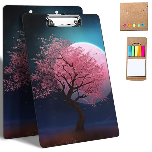 GFRGTFHYT Kunststoff-Klemmbretter, 9 x 12,5 cm Klemmbretter mit flachem Profil-Clip, niedliches Klemmbrett, A4, Briefgröße mit Notizen für Klassenzimmer, Büro, Studenten, Frauen, Kirschbaumrosa GFRGTFHYT Kunststoff-Klemmbretter, 9 x 12,5 cm Klemmbretter mit flachem Profil-Clip, niedliches Klemmbrett, A4, Briefgröße mit Notizen für Klassenzimmer, Büro, Studenten, Frauen, Kirschbaumrosa von GFRGTFHYT