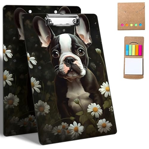 GFRGTFHYT Kunststoff-Klemmbretter, 9 x 12,5 cm Klemmbretter mit niedrigem Profil-Clip, niedliches Klemmbrett, A4, Briefgröße mit Notizen für Klassenzimmer, Büro, Studenten, Frauen, Boston Terrier Hund GFRGTFHYT Kunststoff-Klemmbretter, 9 x 12,5 cm Klemmbretter mit niedrigem Profil-Clip, niedliches Klemmbrett, A4, Briefgröße mit Notizen für Klassenzimmer, Büro, Studenten, Frauen, Boston Terrier Hund von GFRGTFHYT