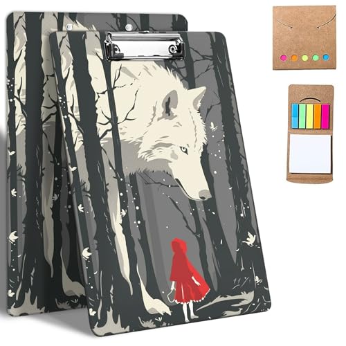 GFRGTFHYT Kunststoff-Klemmbretter mit Notizen, niedliches Klemmbrett mit niedrigem Profil, dekorative Klemmbretter, A4, Briefgröße für Klassenzimmer, Büro, Männer, Frauen, weißer Wolf GFRGTFHYT Kunststoff-Klemmbretter mit Notizen, niedliches Klemmbrett mit niedrigem Profil, dekorative Klemmbretter, A4, Briefgröße für Klassenzimmer, Büro, Männer, Frauen, weißer Wolf von GFRGTFHYT