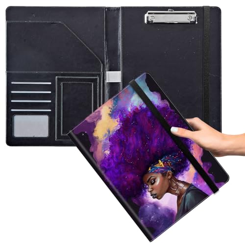 Klemmbrett für Padfolio, für Damen und Herren, PU-Leder-Klemmbretter mit Aufbewahrungsabdeckung für Rechtsblockhalter, Briefgröße, A4, Schreibblock für Büro, Notizblock, Klemmbretter, afrikanische Klemmbrett für Padfolio, für Damen und Herren, PU-Leder-Klemmbretter mit Aufbewahrungsabdeckung für Rechtsblockhalter, Briefgröße, A4, Schreibblock für Büro, Notizblock, Klemmbretter, afrikanische von GFRGTFHYT