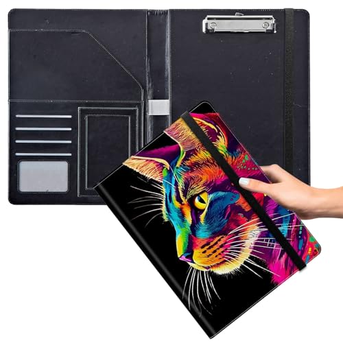 Klemmbrett für Padfolio, für Damen und Herren, PU-Leder-Klemmbretter mit Aufbewahrungsabdeckung für Rechtsblockhalter, Briefgröße, A4, Schreibblock für Büro, Notizblock, Klemmbretter, Aquarell-Katze Klemmbrett für Padfolio, für Damen und Herren, PU-Leder-Klemmbretter mit Aufbewahrungsabdeckung für Rechtsblockhalter, Briefgröße, A4, Schreibblock für Büro, Notizblock, Klemmbretter, Aquarell-Katze von GFRGTFHYT