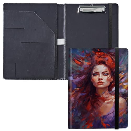 Klemmbrett für Padfolio, mit Visitenkartenhalter, Aufbewahrung, Klemmbrett mit Abdeckung für Rechtsblockhalter, Briefgröße, A4, Schreibblock für Schule, Büro, Klemmbretter, Aquarell-Kunst, Frau Klemmbrett für Padfolio, mit Visitenkartenhalter, Aufbewahrung, Klemmbrett mit Abdeckung für Rechtsblockhalter, Briefgröße, A4, Schreibblock für Schule, Büro, Klemmbretter, Aquarell-Kunst, Frau von GFRGTFHYT