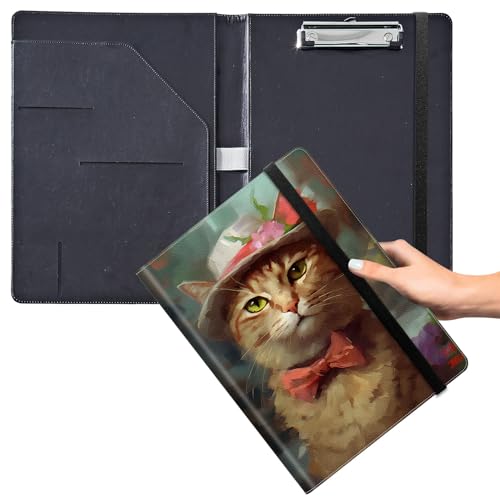 Klemmbrett für Padfolio, mit Visitenkartenhalter, Aufbewahrung, Klemmbrett mit Abdeckung für Rechtsblockhalter, Briefgröße, A4, Schreibblock für Schule, Büro, Klemmbretter, Kunstkatze, Aquarell Klemmbrett für Padfolio, mit Visitenkartenhalter, Aufbewahrung, Klemmbrett mit Abdeckung für Rechtsblockhalter, Briefgröße, A4, Schreibblock für Schule, Büro, Klemmbretter, Kunstkatze, Aquarell von GFRGTFHYT