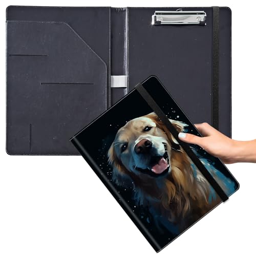 Klemmbrett für Padfolio, mit Visitenkartenhalter, Aufbewahrung, Klemmbrett mit Abdeckung für Rechtsblockhalter, Briefgröße, A4, Schreibblock für Schule, Büro, Klemmbretter, niedlicher Golden Retriever Klemmbrett für Padfolio, mit Visitenkartenhalter, Aufbewahrung, Klemmbrett mit Abdeckung für Rechtsblockhalter, Briefgröße, A4, Schreibblock für Schule, Büro, Klemmbretter, niedlicher Golden Retriever von GFRGTFHYT