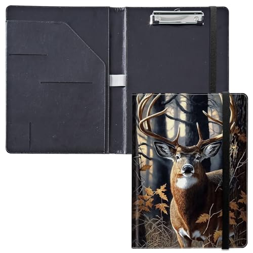 Klemmbrett für Padfolio, mit Visitenkartenhalter, Aufbewahrung, Klemmbrett mit Abdeckung für Rechtsblockhalter, Briefgröße, A4, Schreibblock für Schule, Büro, Konferenz, Klemmbretter, Wald Hirsch Klemmbrett für Padfolio, mit Visitenkartenhalter, Aufbewahrung, Klemmbrett mit Abdeckung für Rechtsblockhalter, Briefgröße, A4, Schreibblock für Schule, Büro, Konferenz, Klemmbretter, Wald Hirsch von GFRGTFHYT