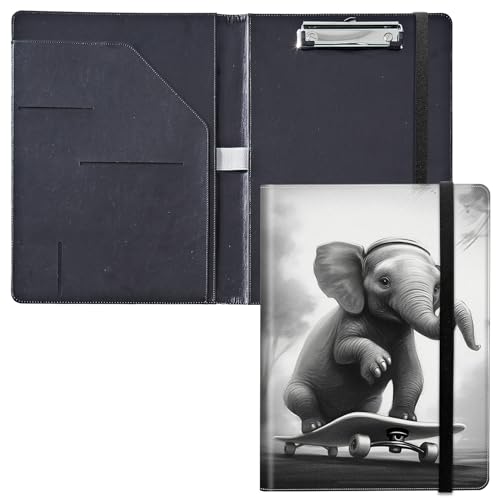 Klemmbrett für Padfolio, mit Visitenkartenhalter, Aufbewahrung, Klemmbrett mit Abdeckung für Rechtsblockhalter, Briefgröße, A4, Schreibblock für Schule, Büro, Konferenz-Klemmbretter, Elefant Klemmbrett für Padfolio, mit Visitenkartenhalter, Aufbewahrung, Klemmbrett mit Abdeckung für Rechtsblockhalter, Briefgröße, A4, Schreibblock für Schule, Büro, Konferenz-Klemmbretter, Elefant von GFRGTFHYT