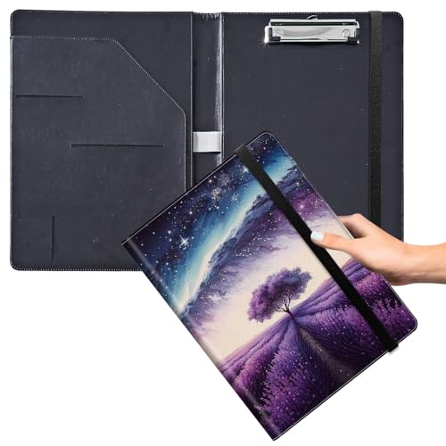 Klemmbrett für Padfolio, mit Visitenkartenhalter, Aufbewahrung, Klemmbrett mit Abdeckung für Rechtsblockhalter, Briefgröße, A4, Schreibblock für Schule, Büro, Konferenz-Klemmbretter, Kunst-Lavendel Klemmbrett für Padfolio, mit Visitenkartenhalter, Aufbewahrung, Klemmbrett mit Abdeckung für Rechtsblockhalter, Briefgröße, A4, Schreibblock für Schule, Büro, Konferenz-Klemmbretter, Kunst-Lavendel von GFRGTFHYT