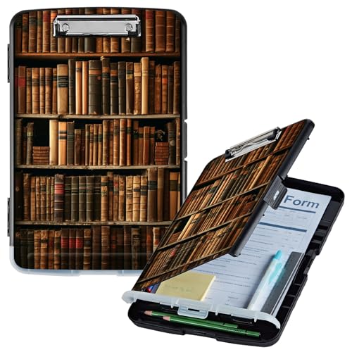 Klemmbrett mit Aufbewahrung, Bibliothek, Bücherregal, hohe Kapazität, Aufbewahrung, Klemmbrett mit Stifthalter, seitliche Öffnung, Kunststoff-Klemmbretter, strapazierfähig, Still-Klemmbretter, faltbar Klemmbrett mit Aufbewahrung, Bibliothek, Bücherregal, hohe Kapazität, Aufbewahrung, Klemmbrett mit Stifthalter, seitliche Öffnung, Kunststoff-Klemmbretter, strapazierfähig, Still-Klemmbretter, faltbar von GFRGTFHYT
