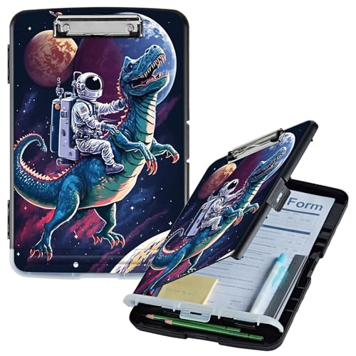 Klemmbrett mit Aufbewahrung, Dinosaurier-Space-Man, hohe Kapazität, Aufbewahrung, Klemmbrett mit Stifthalter, seitliche Öffnung, Kunststoff-Klemmbretter, strapazierfähig, Still-Klemmbretter, faltbar Klemmbrett mit Aufbewahrung, Dinosaurier-Space-Man, hohe Kapazität, Aufbewahrung, Klemmbrett mit Stifthalter, seitliche Öffnung, Kunststoff-Klemmbretter, strapazierfähig, Still-Klemmbretter, faltbar von GFRGTFHYT