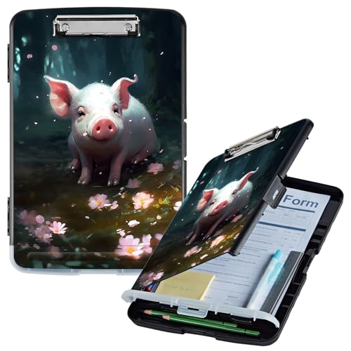 Klemmbrett mit Aufbewahrung, Waldschwein, hohe Kapazität, Aufbewahrung, Klemmbrett mit Stifthalter, seitliche Öffnung, Kunststoff-Klemmbretter, strapazierfähig, Still-Klemmbretter, faltbar, A4 Klemmbrett mit Aufbewahrung, Waldschwein, hohe Kapazität, Aufbewahrung, Klemmbrett mit Stifthalter, seitliche Öffnung, Kunststoff-Klemmbretter, strapazierfähig, Still-Klemmbretter, faltbar, A4 von GFRGTFHYT