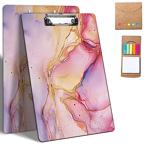 Kunststoff-Klemmbretter, 22,9 x 31,8 cm, mit flachem Clip, niedliches Klemmbrett, A4, Briefgröße für Klassenzimmer, Büro, Studenten, Frauen, Kinder, mit Post-it-Notizen, lila rosa Marmor Kunststoff-Klemmbretter, 22,9 x 31,8 cm, mit flachem Clip, niedliches Klemmbrett, A4, Briefgröße für Klassenzimmer, Büro, Studenten, Frauen, Kinder, mit Post-it-Notizen, lila rosa Marmor von GFRGTFHYT