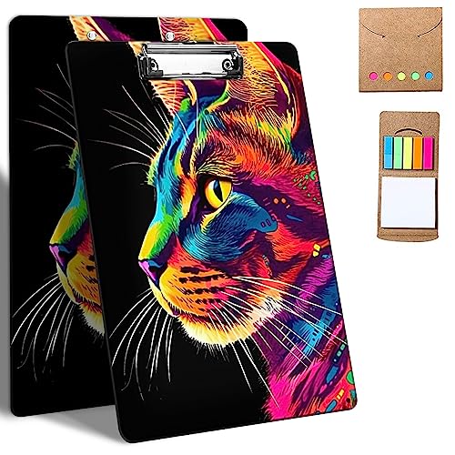 Kunststoff-Klemmbretter, 9 x 12,5 cm Klemmbretter mit flachem Profil-Clip, niedliches Klemmbrett, A4, Briefgröße für Klassenzimmer, Büro, Studenten, Frauen, Kinder, mit Notizen, Aquarell-Katze Kunststoff-Klemmbretter, 9 x 12,5 cm Klemmbretter mit flachem Profil-Clip, niedliches Klemmbrett, A4, Briefgröße für Klassenzimmer, Büro, Studenten, Frauen, Kinder, mit Notizen, Aquarell-Katze von GFRGTFHYT